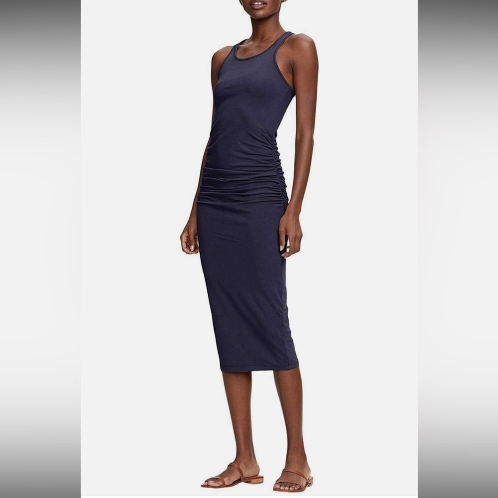 Michael Stars Nocturnal Blue Racerback Midi Dress Nwt 139.00